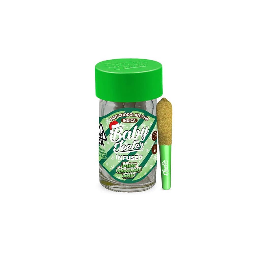 Baby Jeeter Infused | Mint Chocolate Chip | 2.5G 5-pack Infused Prerolls