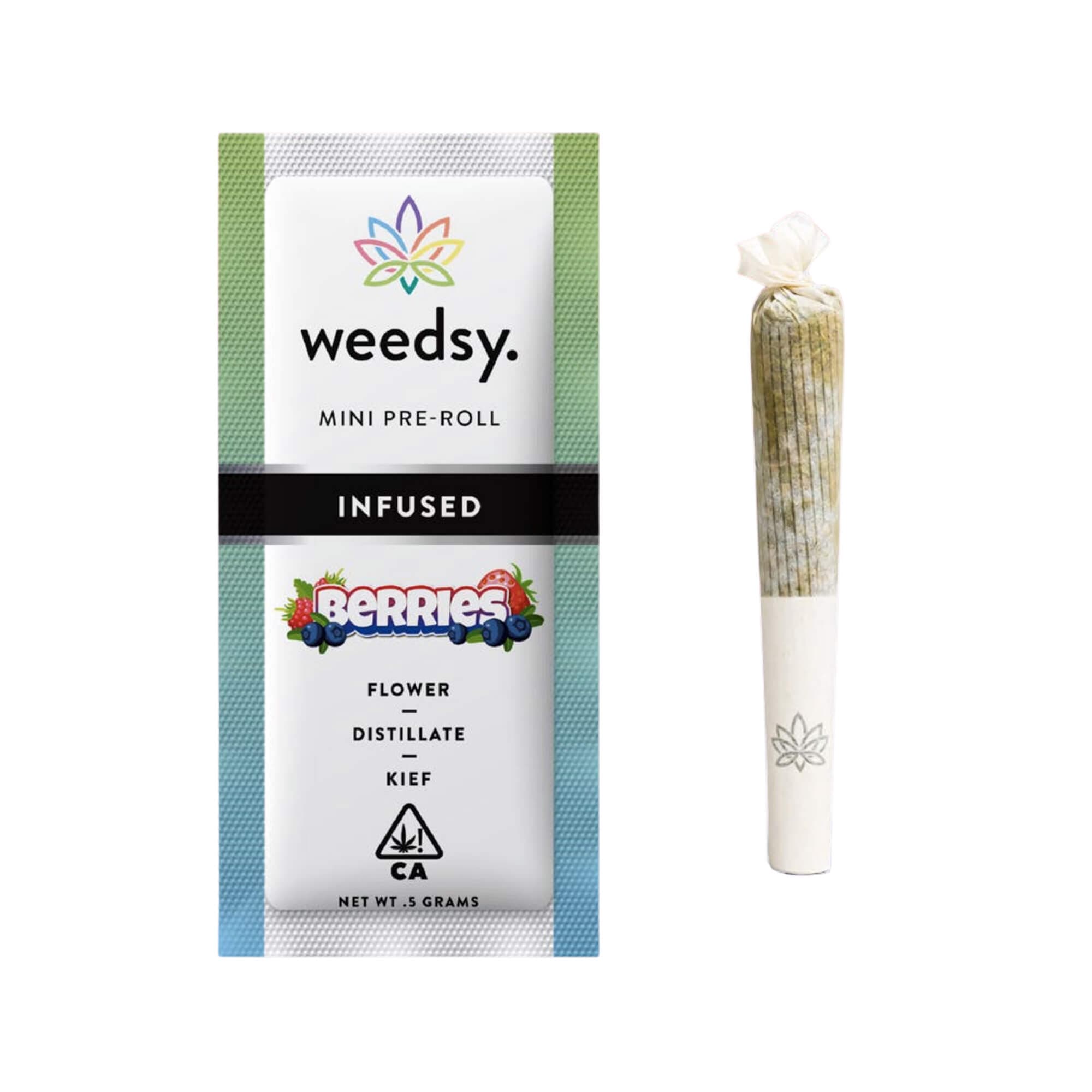 Weedsy | Berries | .5G infused mini preroll