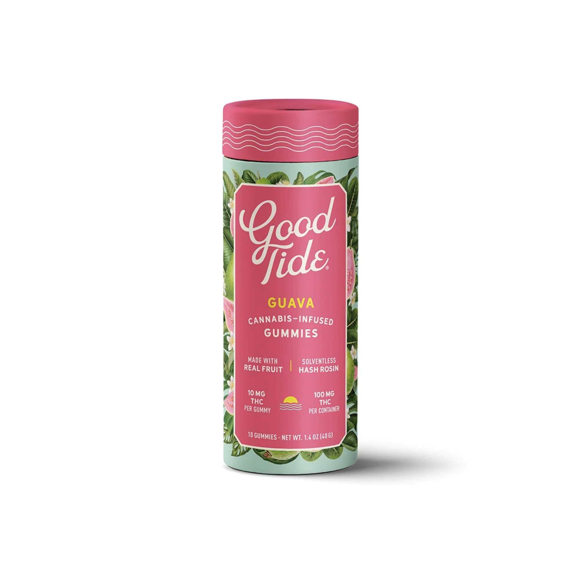 Good Tide | Guava Solventless Hash Rosin Gummies | 100mg 10pk