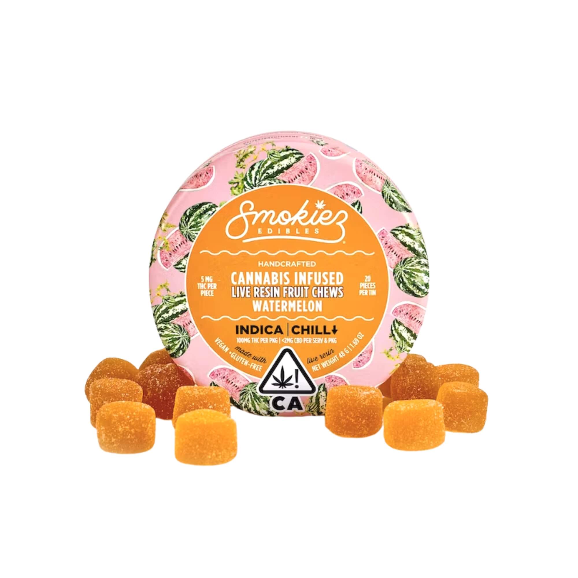 Smokiez | Live Resin Watermelon Fruit Chews | 100MG