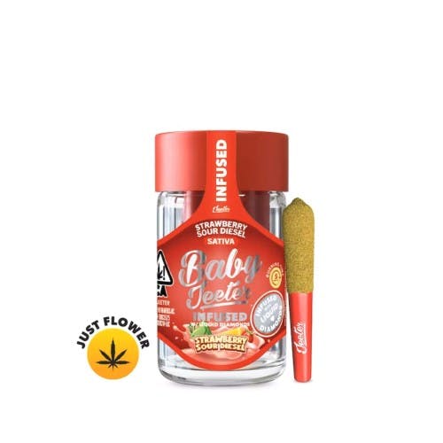 Baby Jeeter | Strawberry Sour Diesel Infused | 2.5G 5PK