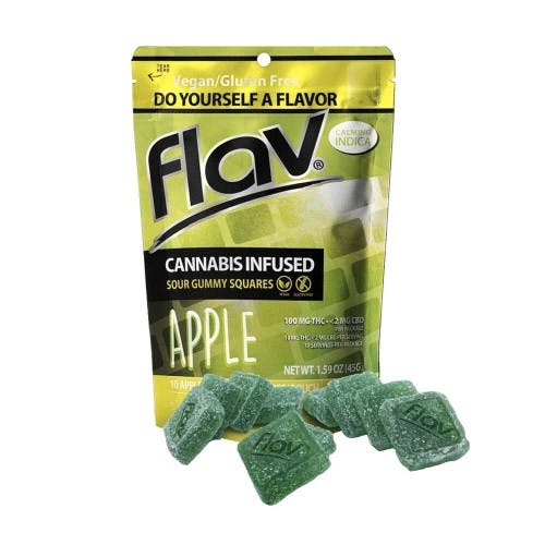 Flav | Apple Rings Sour Gummy Candy | 100mg 