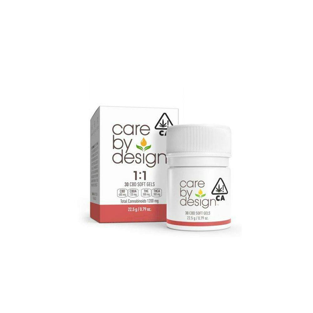 Care by Design | 1:1 CBD Soft Gels | 30 Count