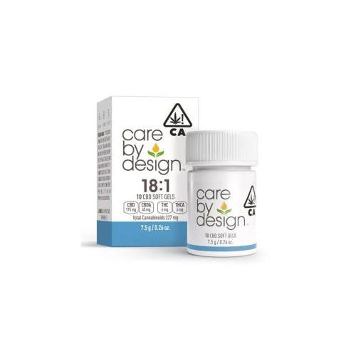 Care By Design | 18:1 CBD Soft Gels | 10 count