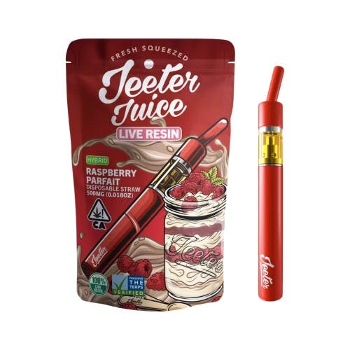 Jeeter Juice | Raspberry Parfait | .5G LR Straw Disposable
