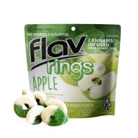 Flav | Sour Apple Gummy Rings | 100mg