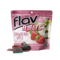 Flav | Sour Strawberry Apple Gummy Belts | 100mg
