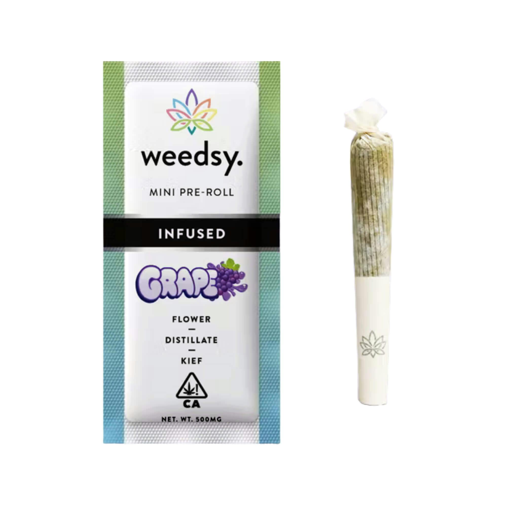 Weedsy | Grape | .5G infused mini preroll