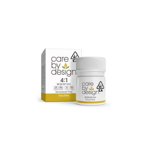 Care by Design | 4:1 CBD Soft Gels | 30 Count