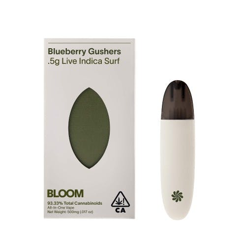 Bloom Live Resin Surf | Blueberry Gushers | .5G Disposable