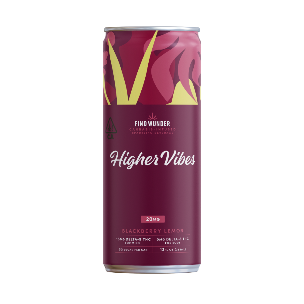Wunder Higher Vibes | Blackberry Lemon | 4pk 12oz Can