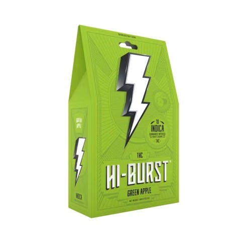 Hi-Burst | Green Apple Indica | 10PK Infused Fruit Chews 