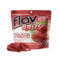 Flav | Sour Strawberry Gummy Belts | 100mg