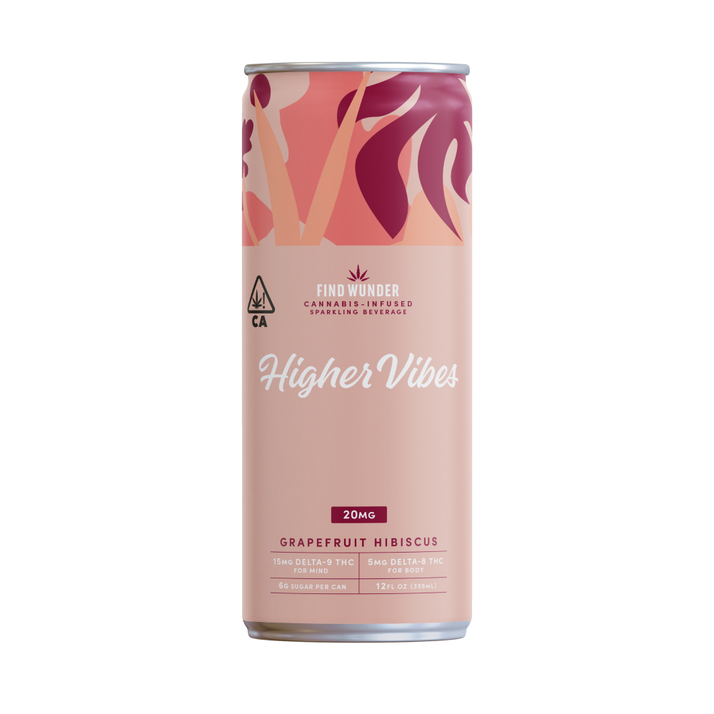 Wunder Higher Vibes | Grapefruit Hibiscus | 4pk 12oz Cans
