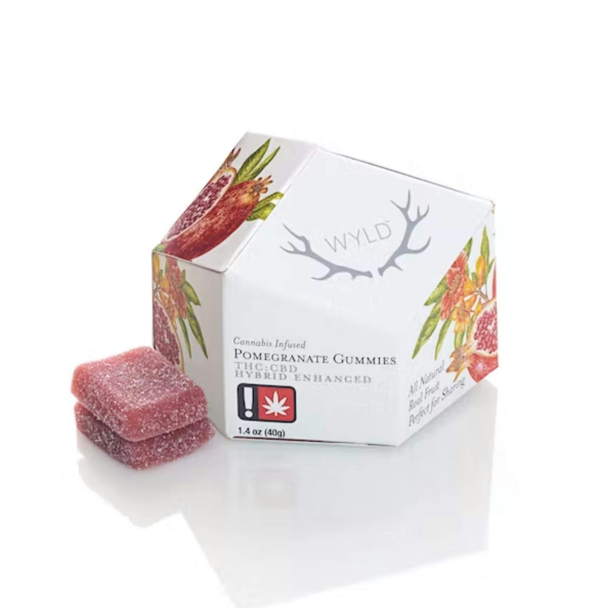 WYLD | Pomegranate 1:1 THC:CBD | 10PK Infused Gummies